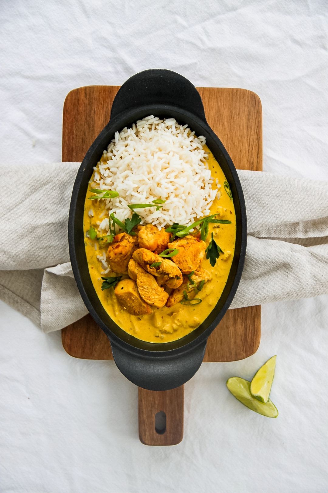 Kip met rijst & curry