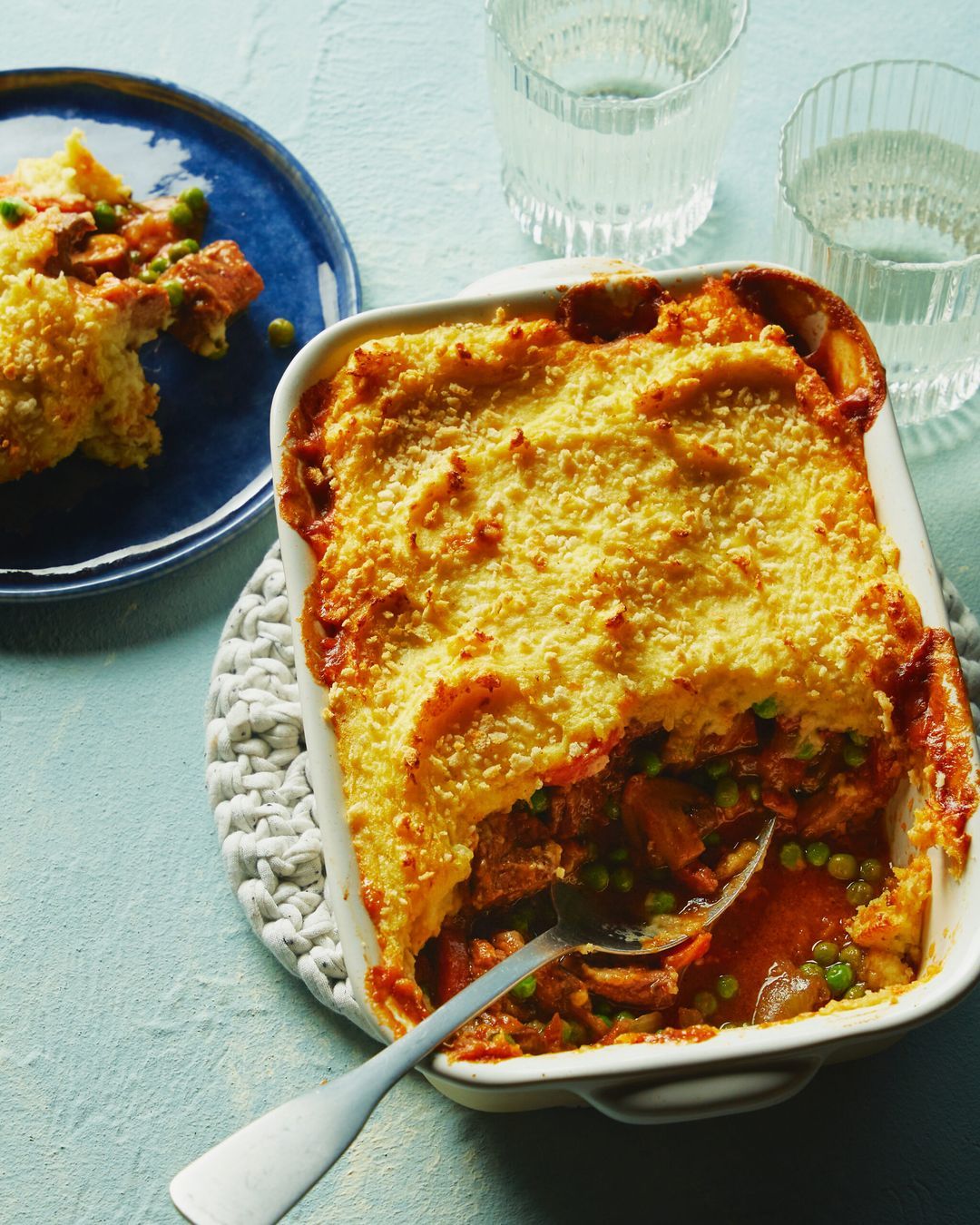 Shepherd’s pie met stoofvlees en pastinaakpuree