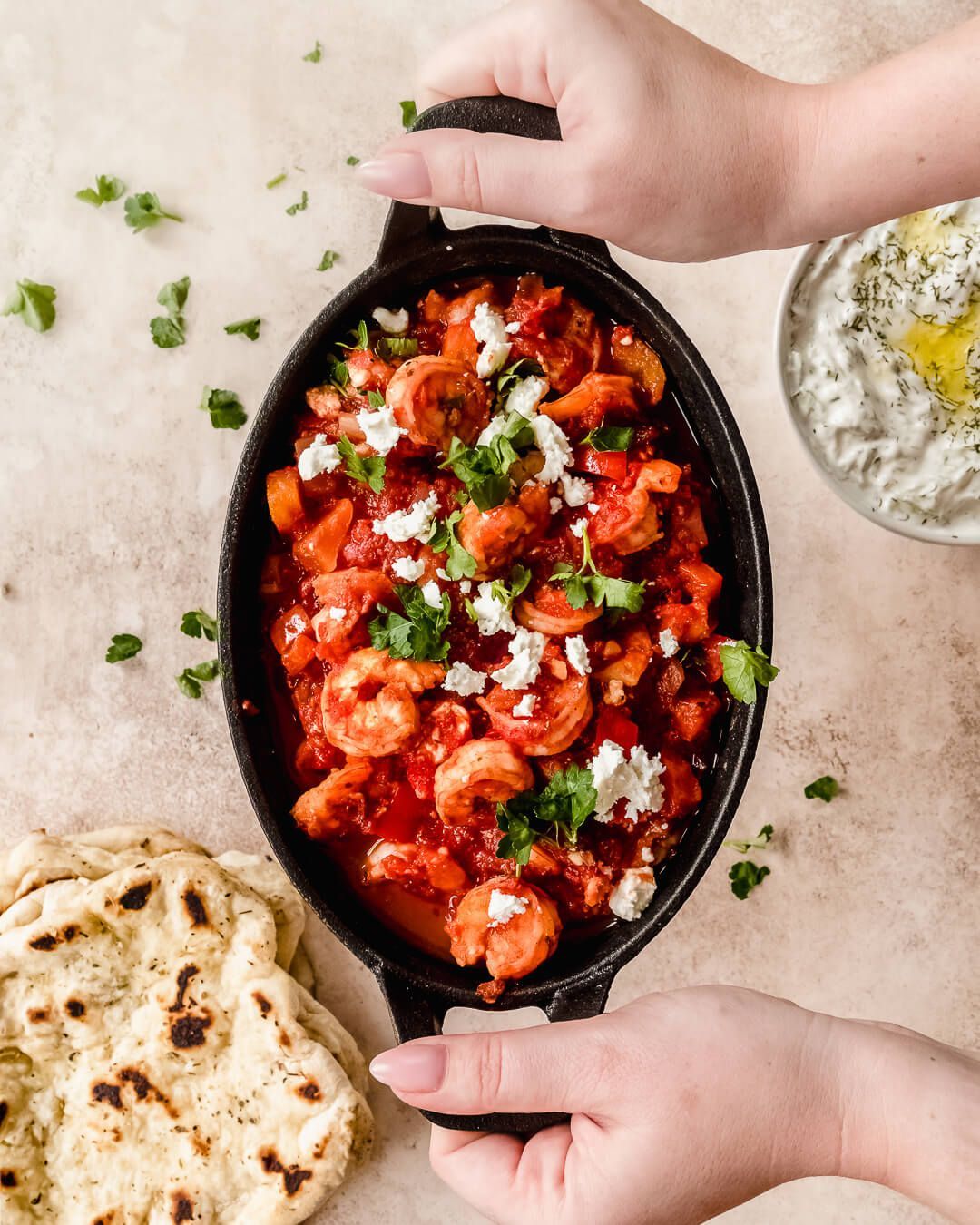 Garnalen saganaki