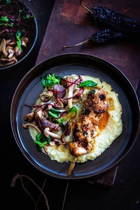 Heerlijke kipbrochette met pastinaakpuree