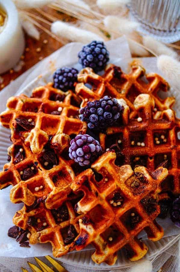 Yoghurt wafels met chocolade