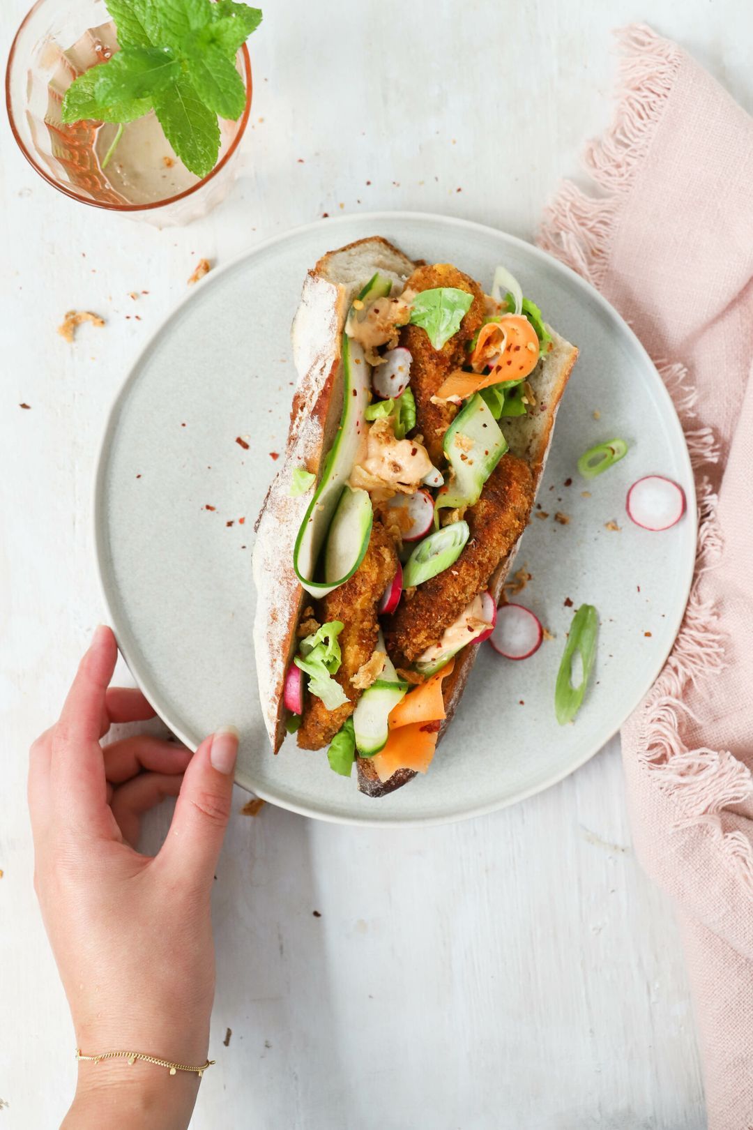 Vegetarisch broodje Banh mi