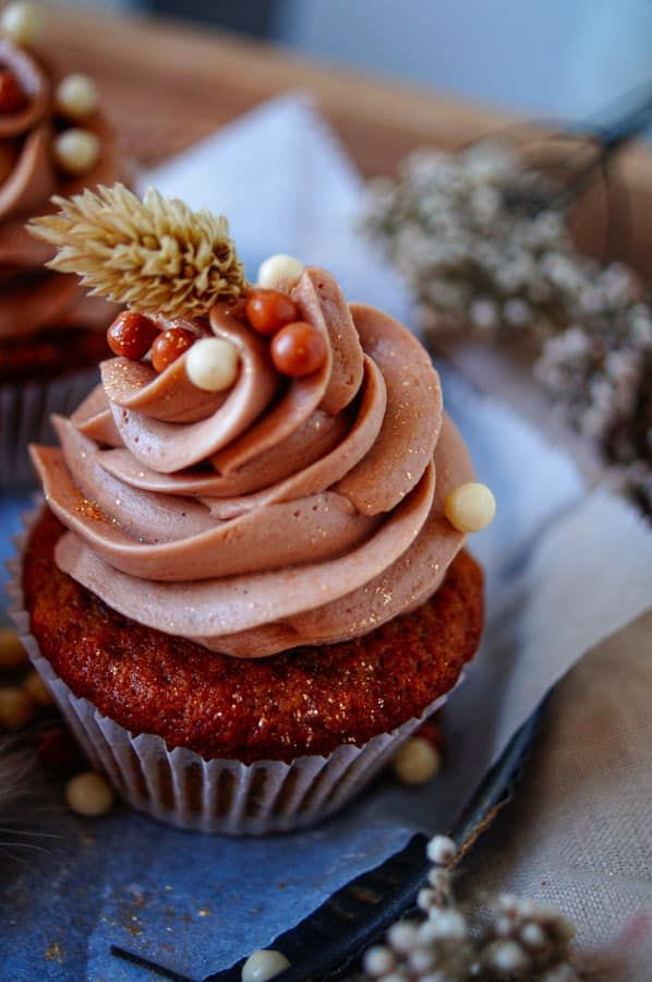 Bananen cupcakes met chocolade botercrème