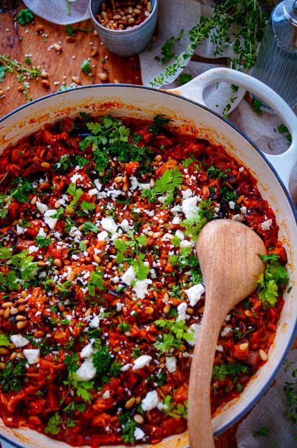 Vegetarisch stoofpotje met rijst