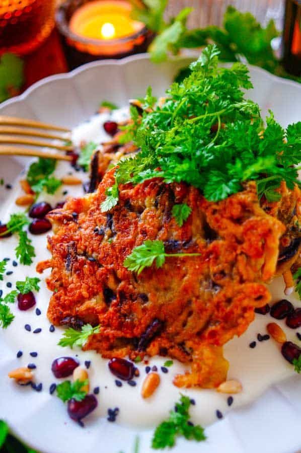 Wortel fritters met halloumi