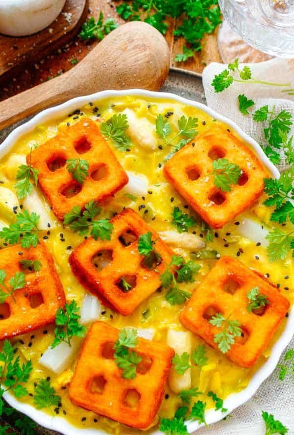 Ovenschotel met asperges en kip
