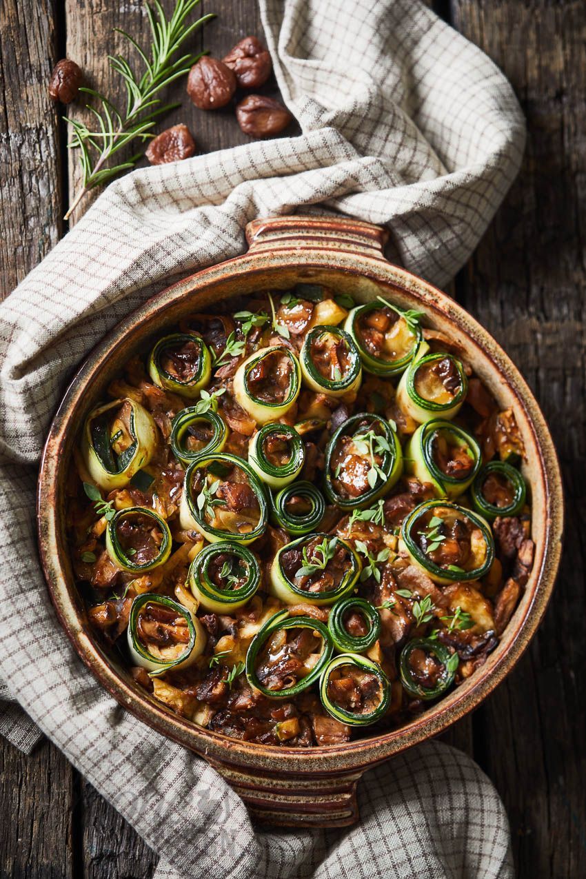 Courgette ovenschotel met kastanje
