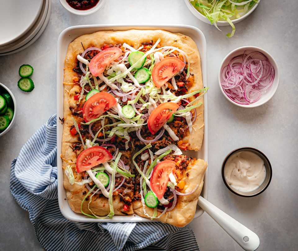 Turkse plaatpizza