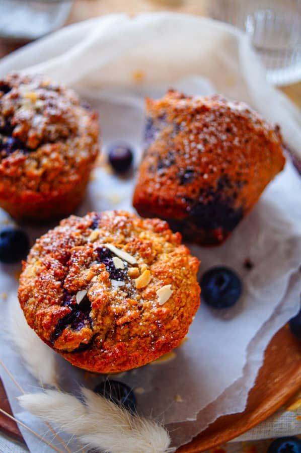 Ontbijtmuffins met blauwe bessen