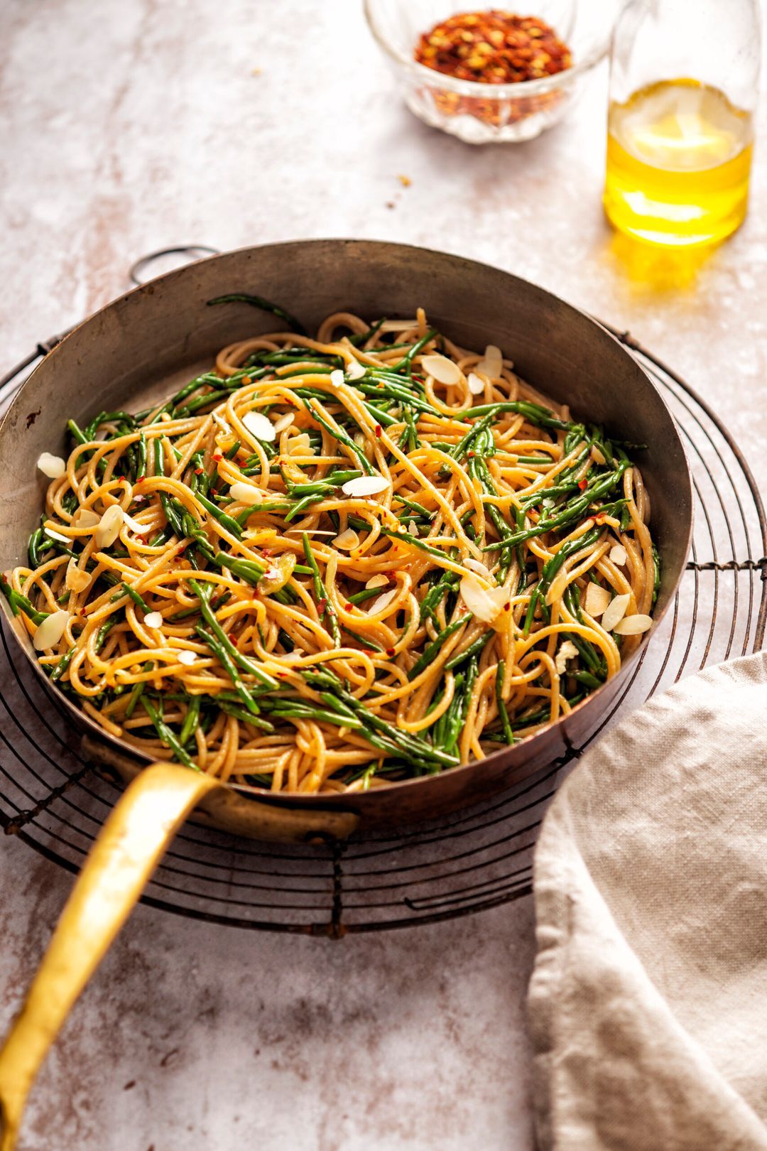 Pasta aglio e olio met zeekraal