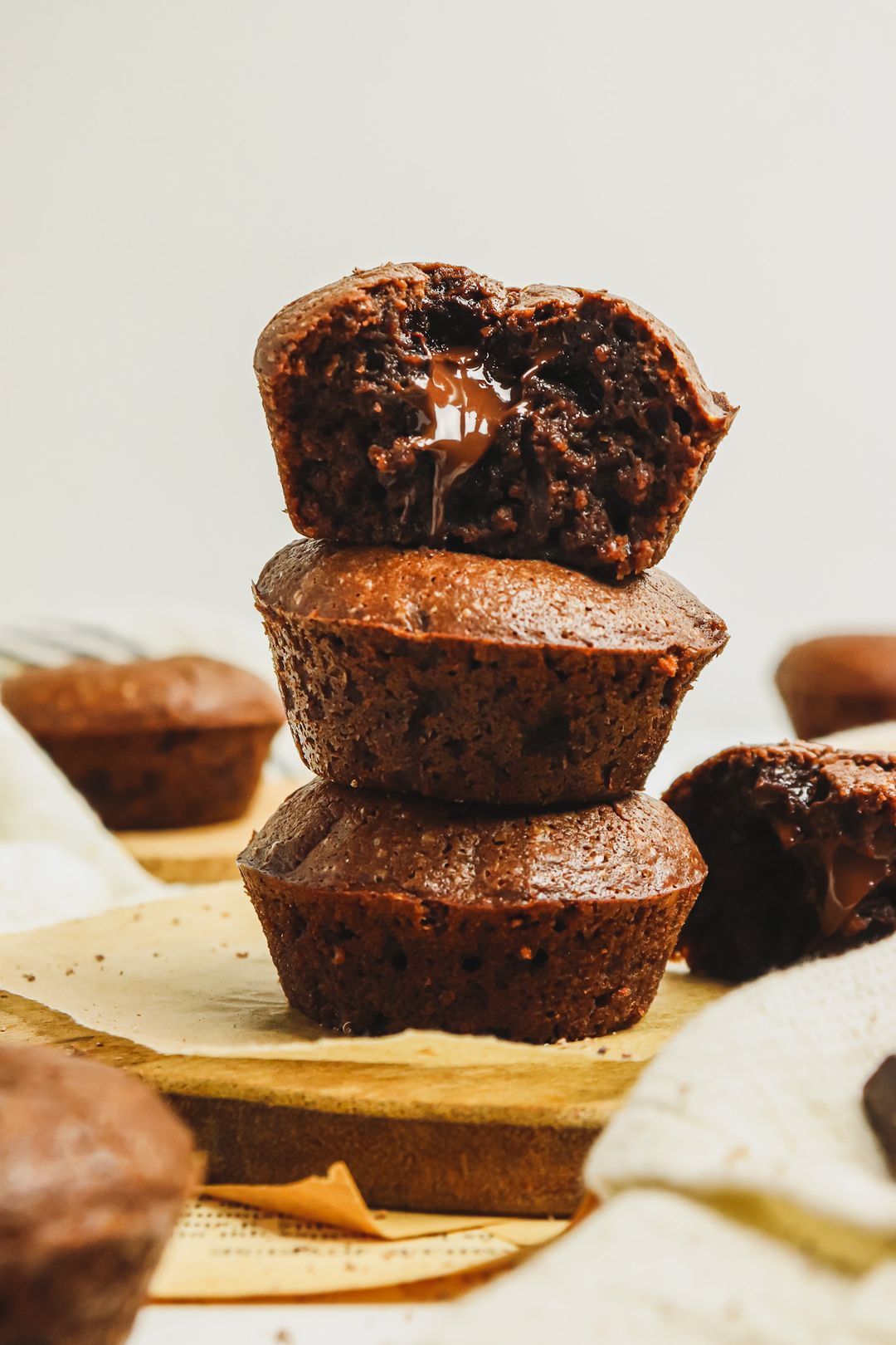 Stromende chocolademuffins met hart