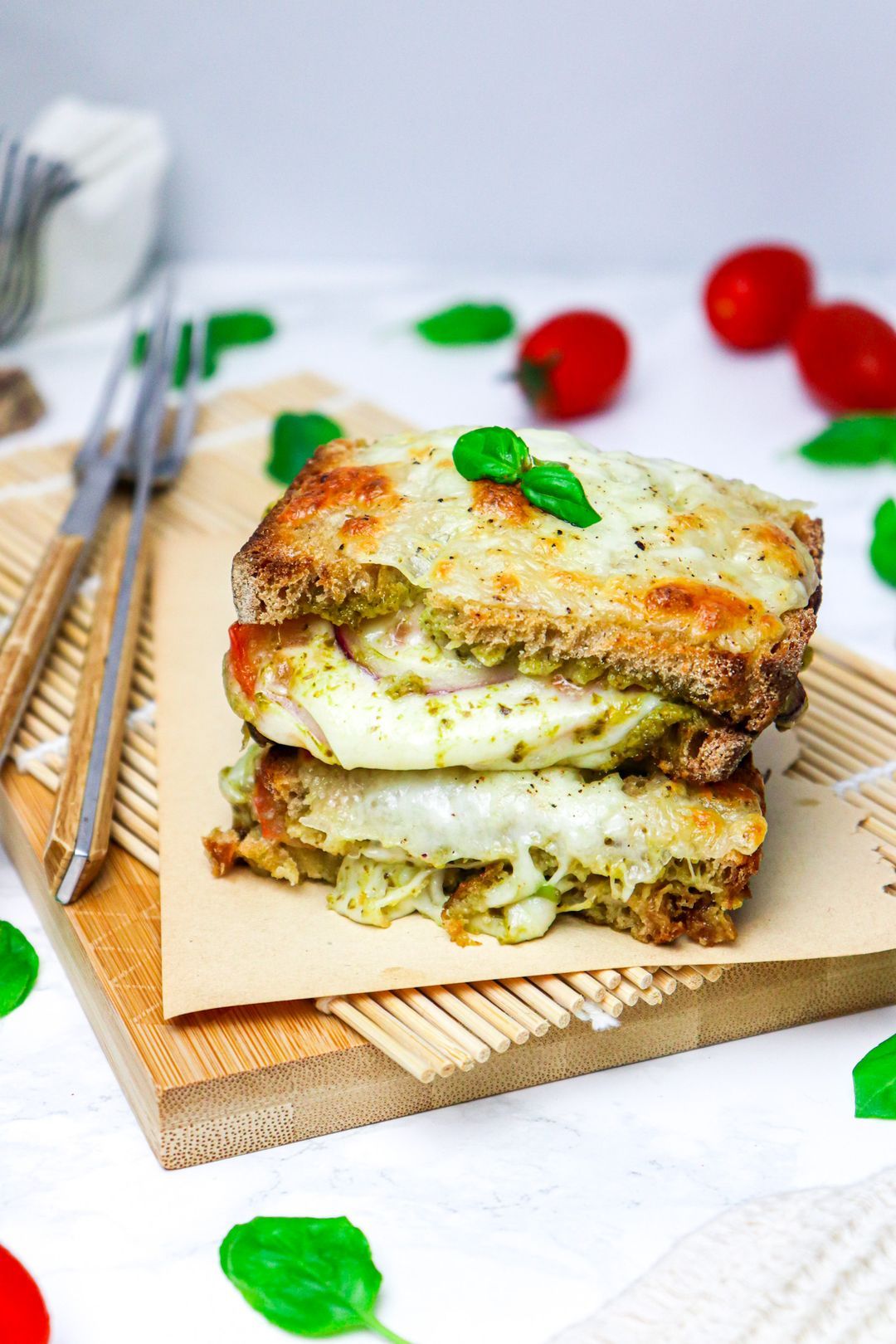 Vegetarische croque monsieur