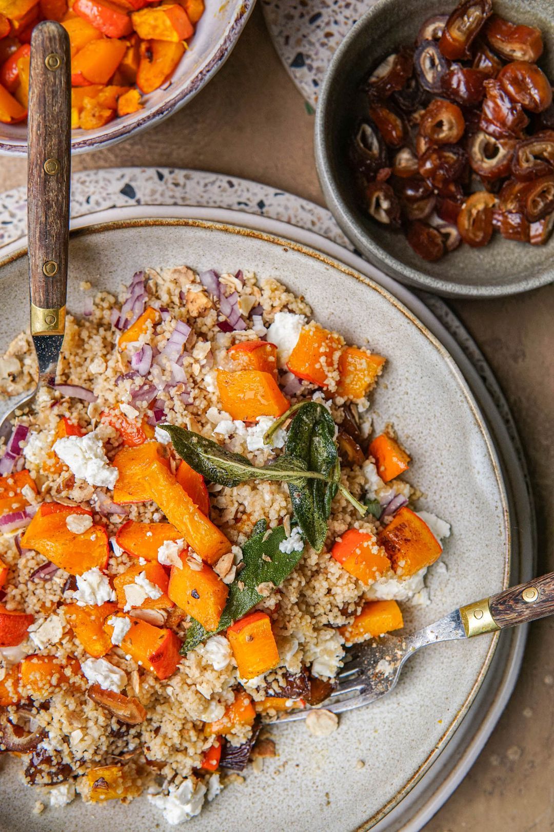Couscous met gegrilde pompoen
