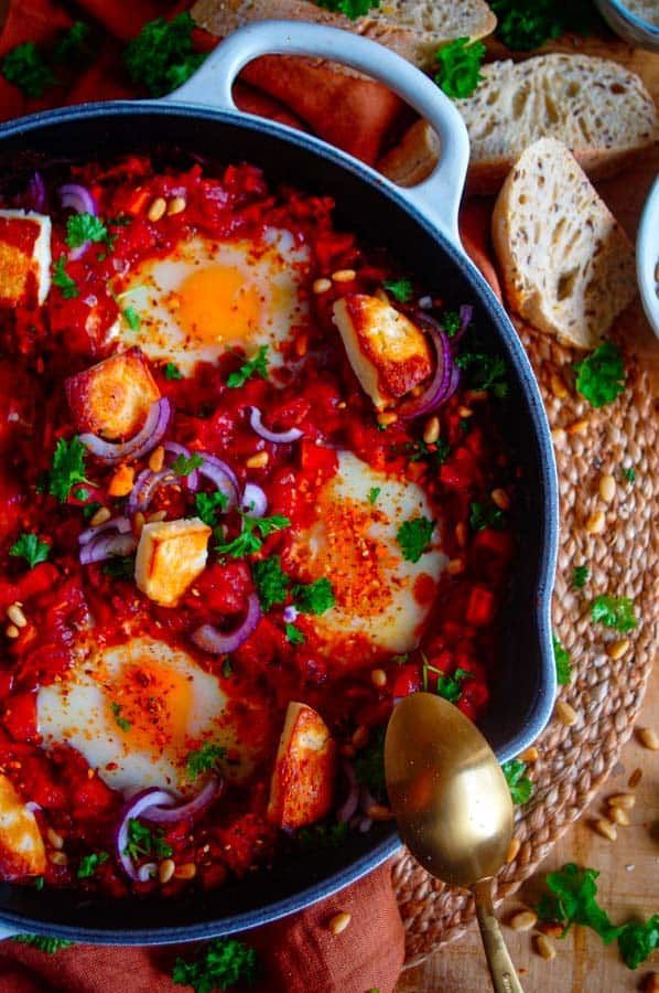 Shakshuka met zoete aardappel