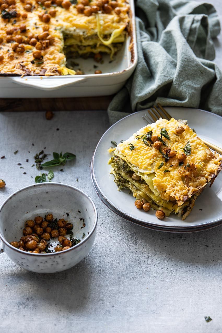 Lasagne met broccoli en kip