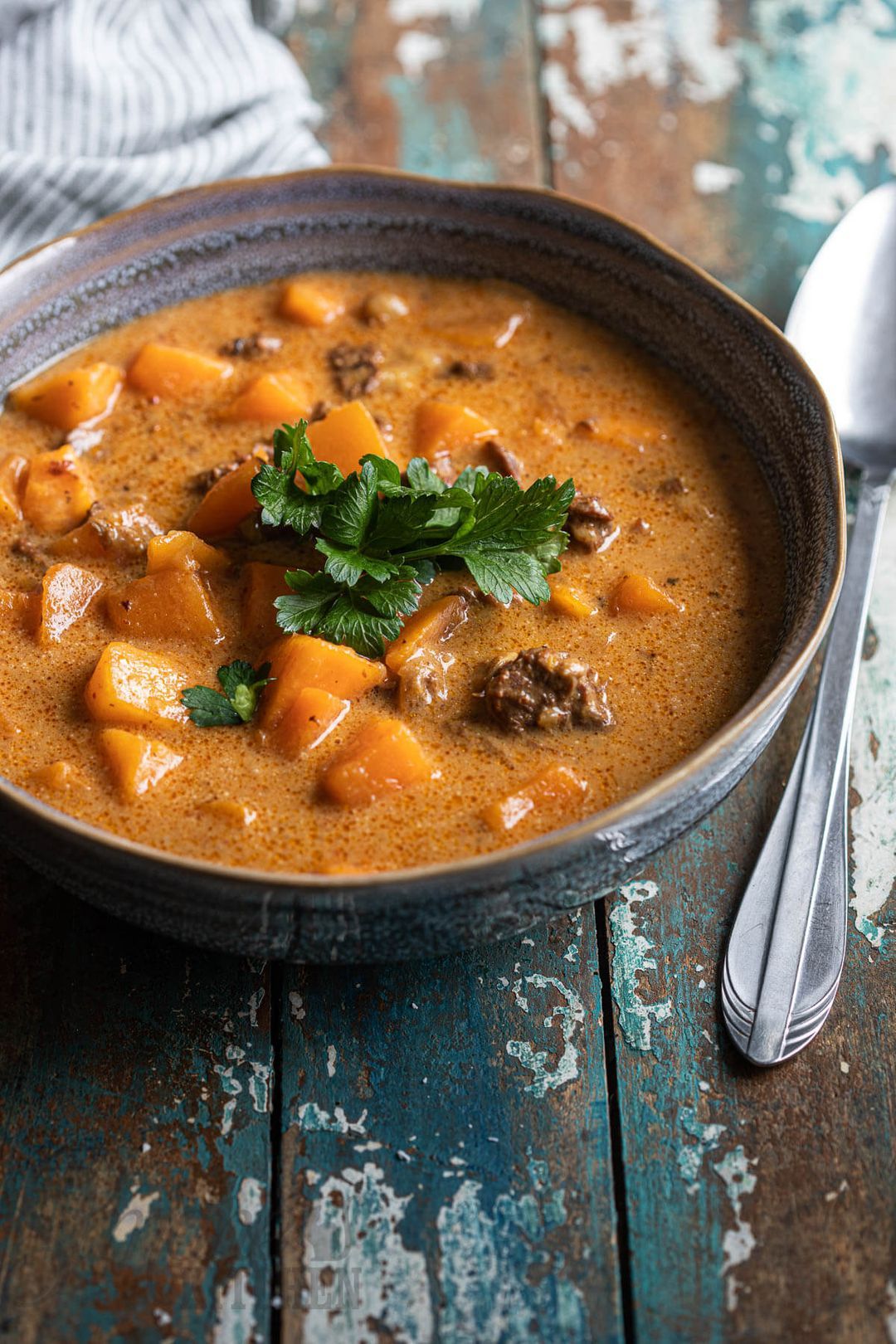 Pompoencurry met rundvlees