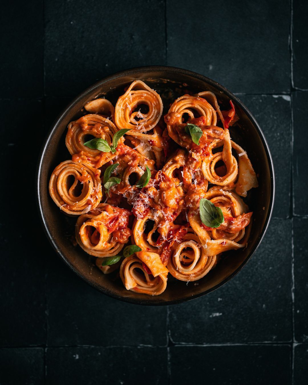Pappardelle met kerstomaat, ’nduja & mascarpone 💚🤍❤️