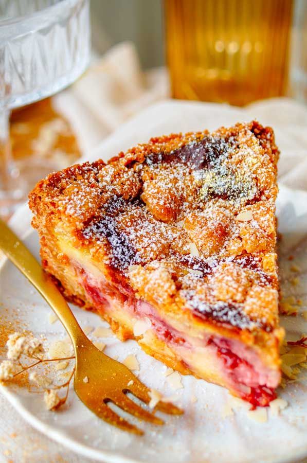 Cheesecake met frambozen, ricotta en mascarpone
