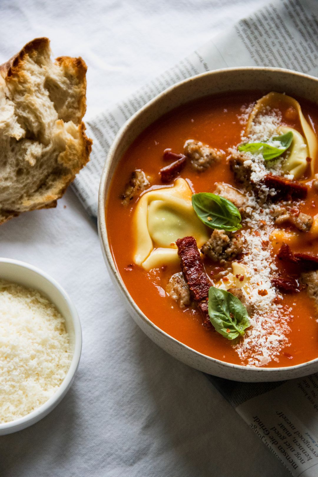 Italiaanse tomatensoep de luxe