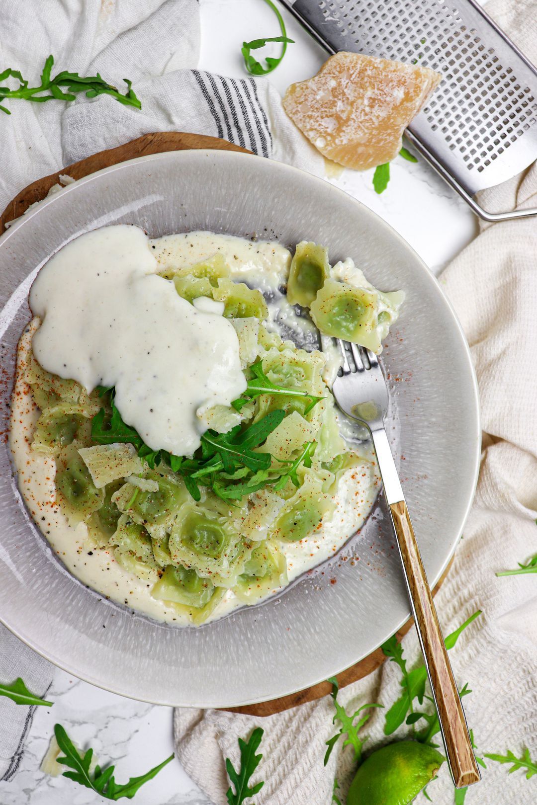 Parmezaanse citroenravioli