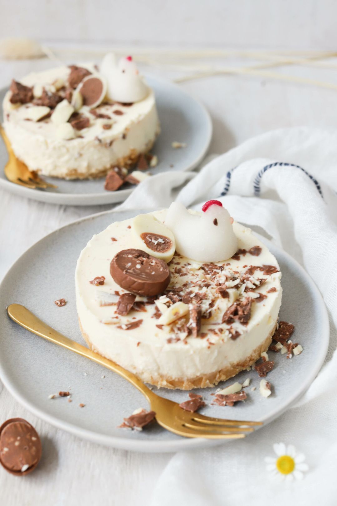 No bake cheesecake met paaseitjes