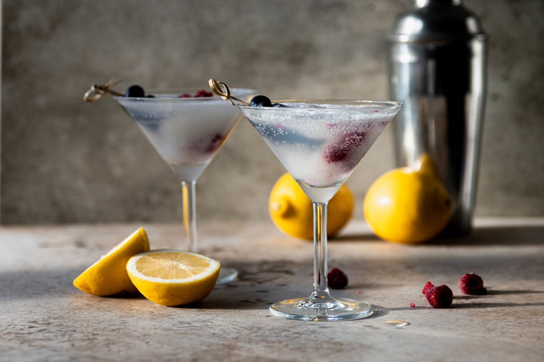 Alcoholvrije frambozen citroensorbetijs spoom