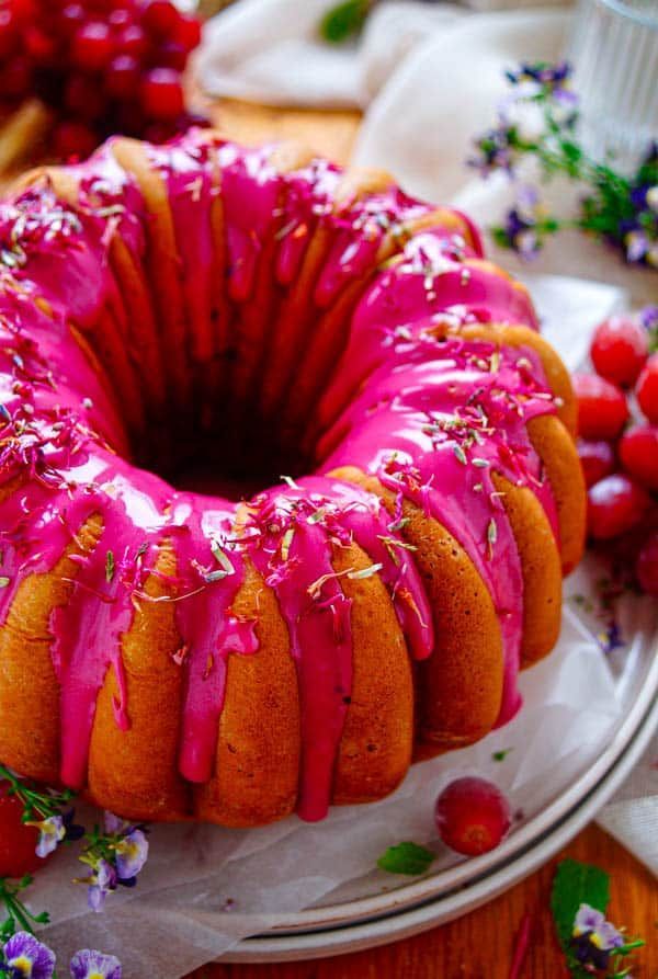 Mascarpone cake met druiven