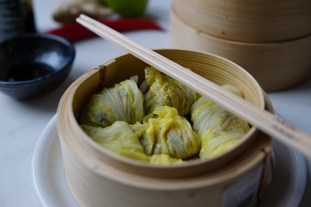 Dim Sum met Chinese Kool en kip