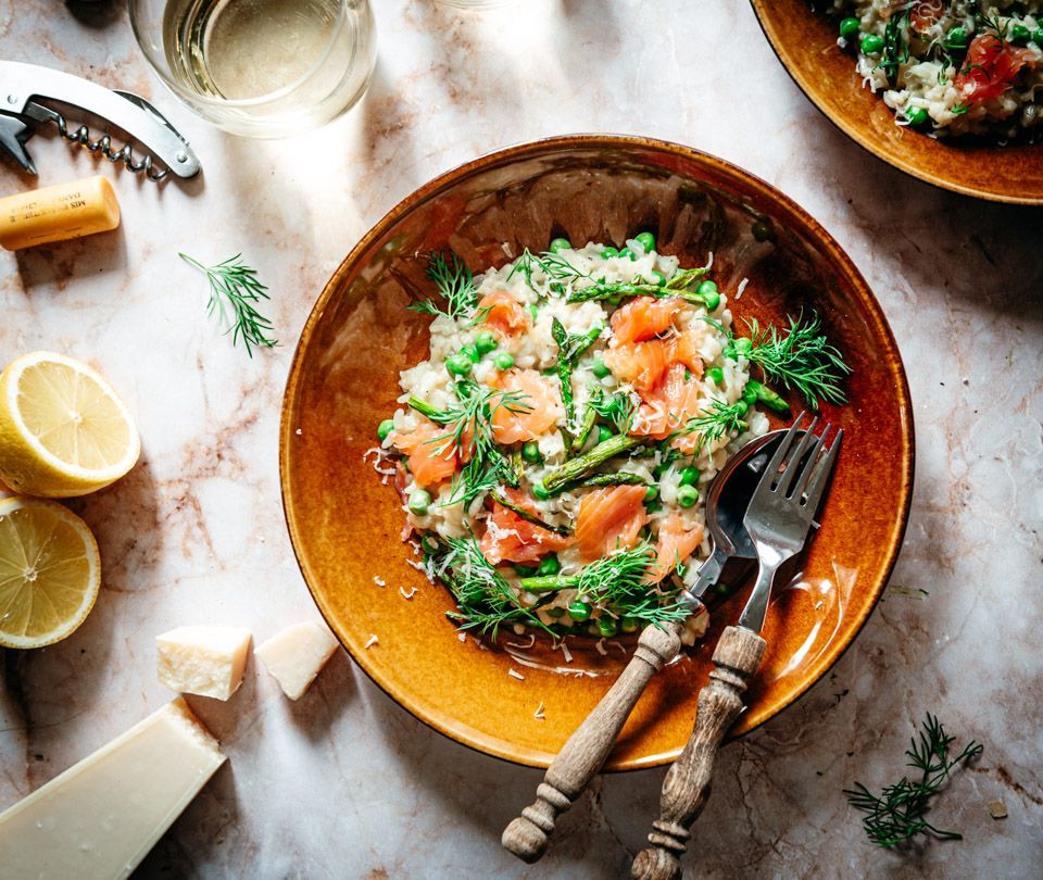 Risotto met zalm