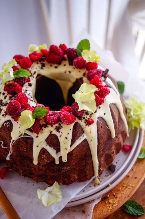 Oreo cake met frambozen