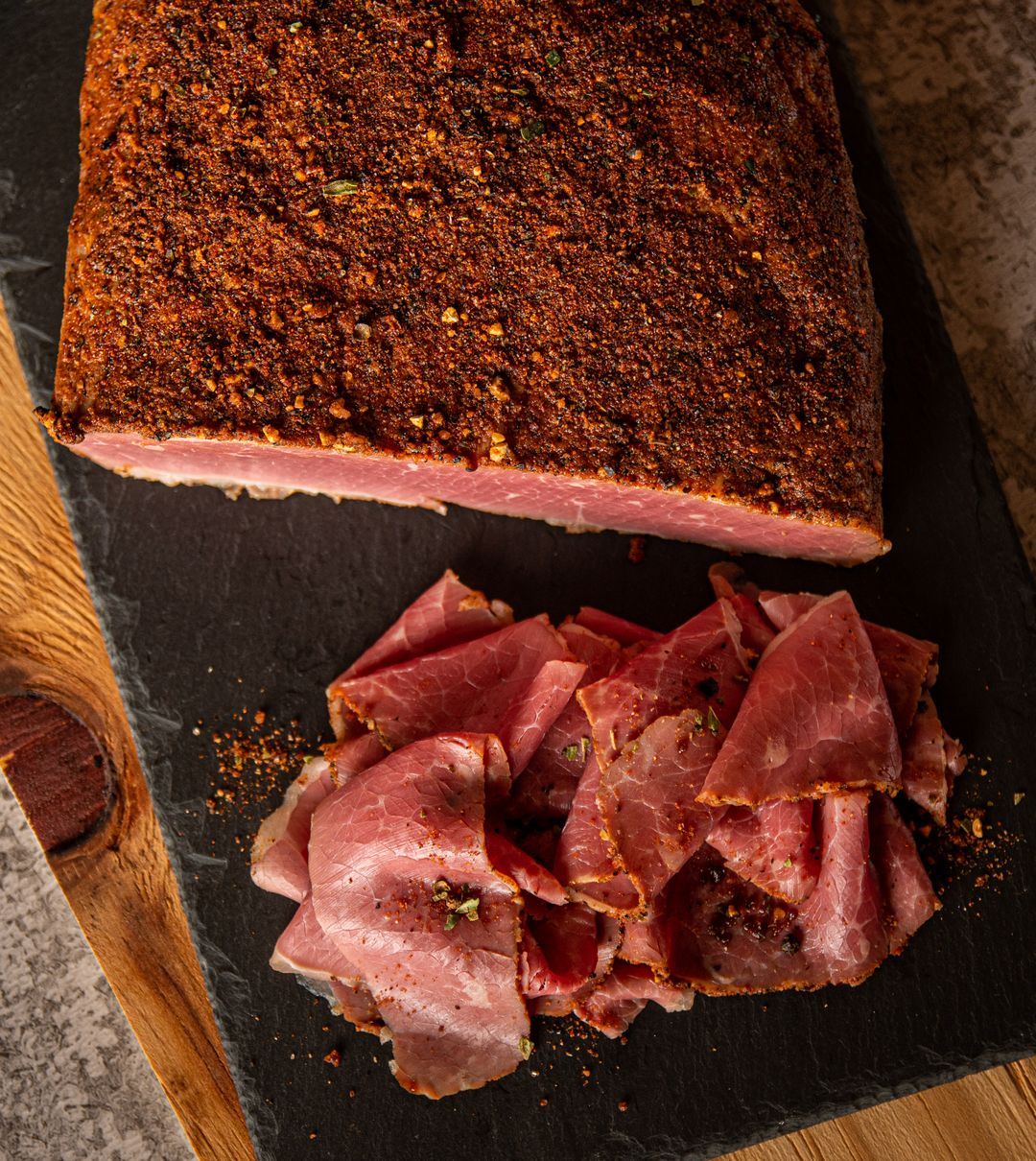 Gerookte pastrami