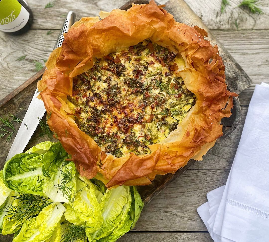 Lente quiche met filo deeg