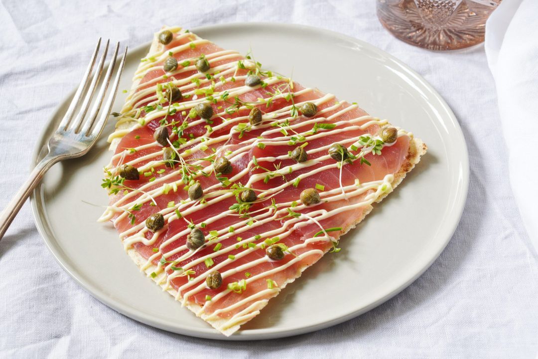 Tonijn pizza appetizer