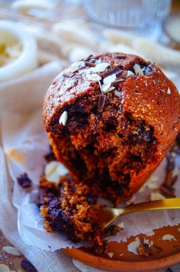 Bananen muffins met chocolade