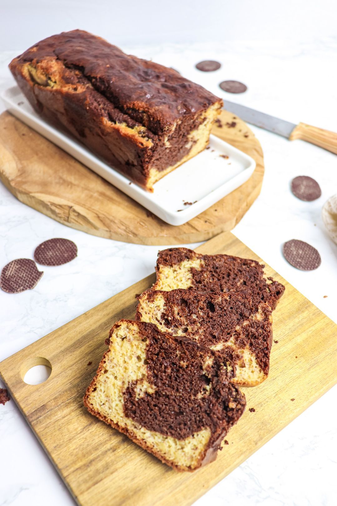 Gemarmerd bananenbrood zonder boter