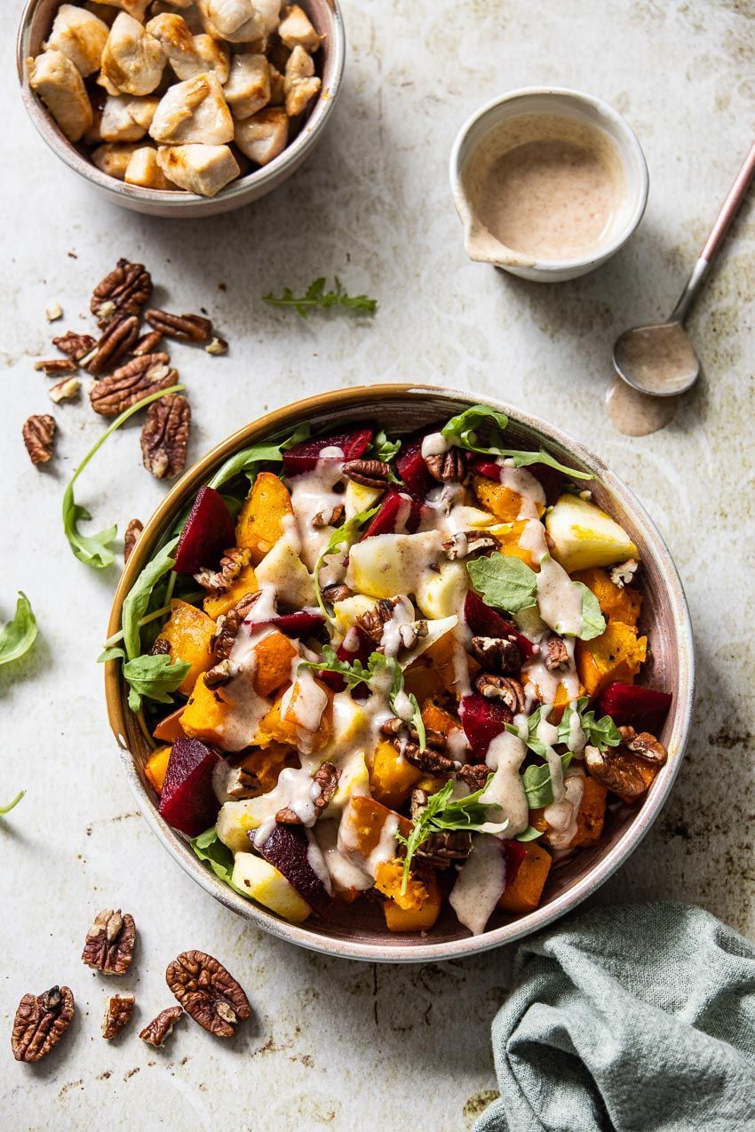 Herfstsalade met pompoen