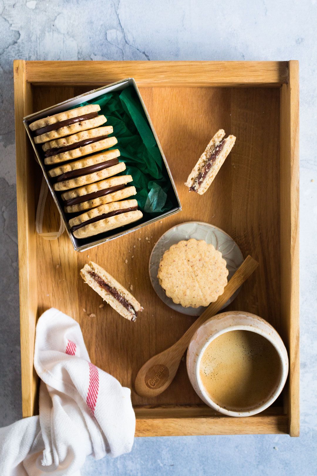 Koekjes met hazelnoot en chocolade