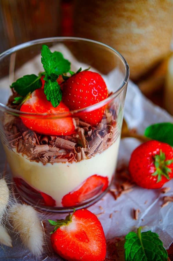Tiramisu met aardbeien