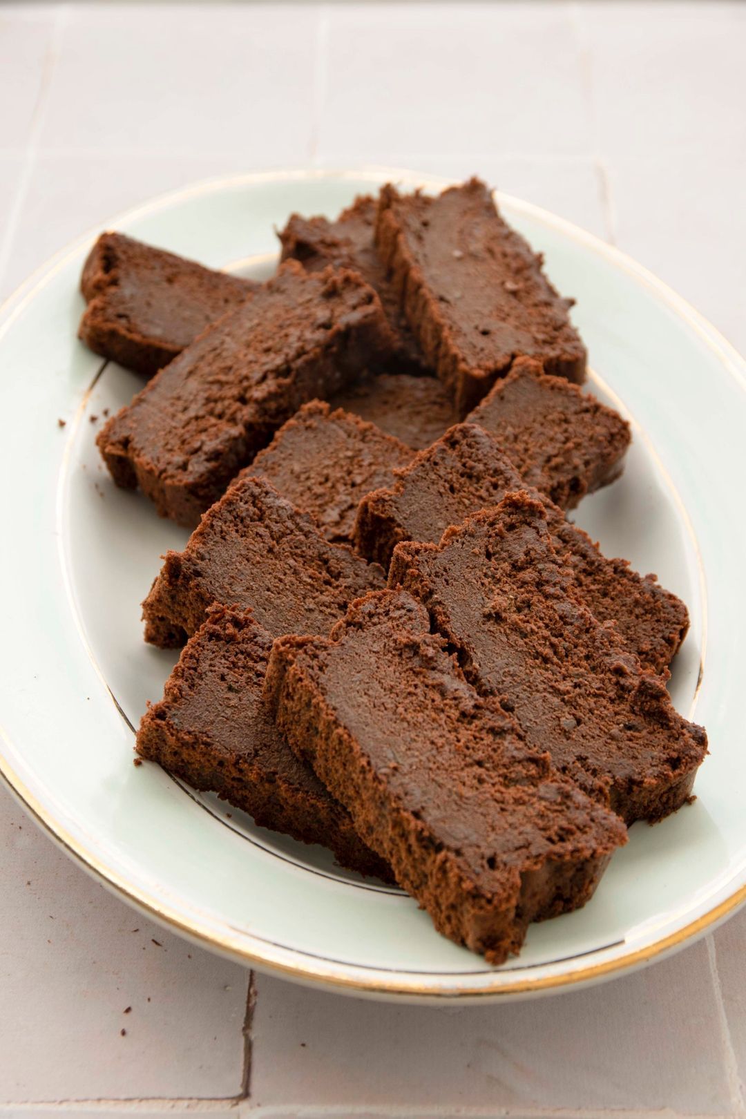 Chocolade-courgette fondant