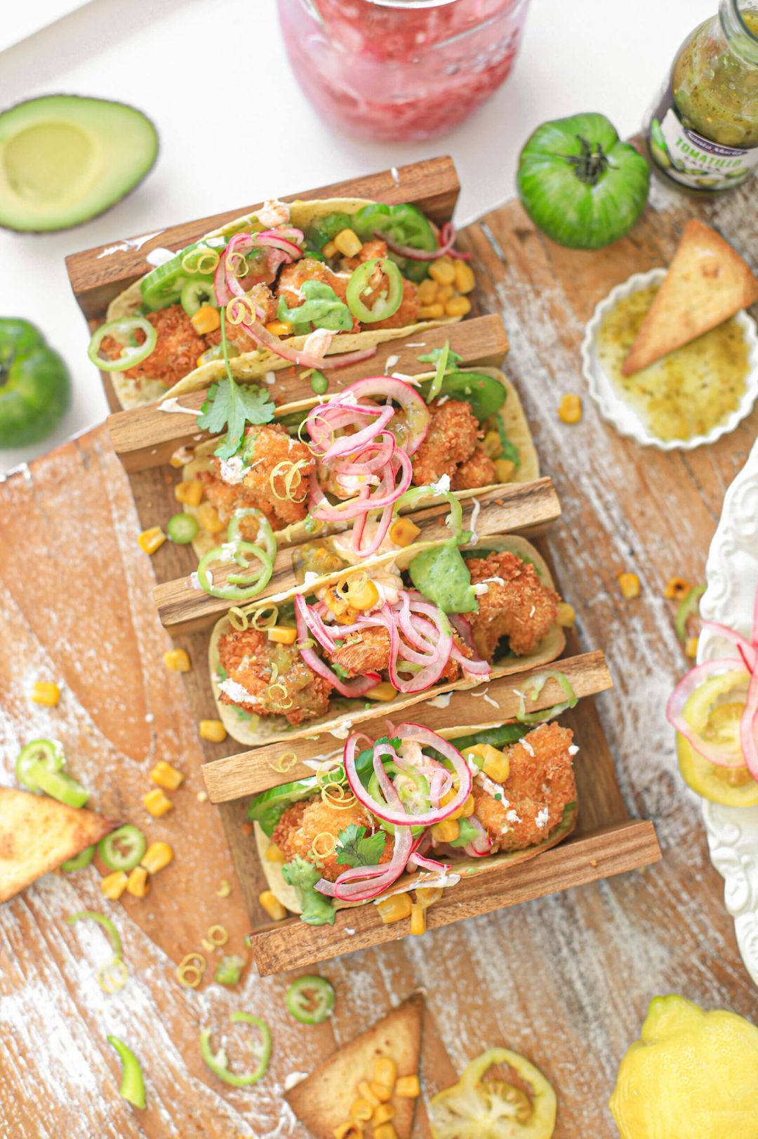 Taco’s met krokante bloemkool avocado en pickles