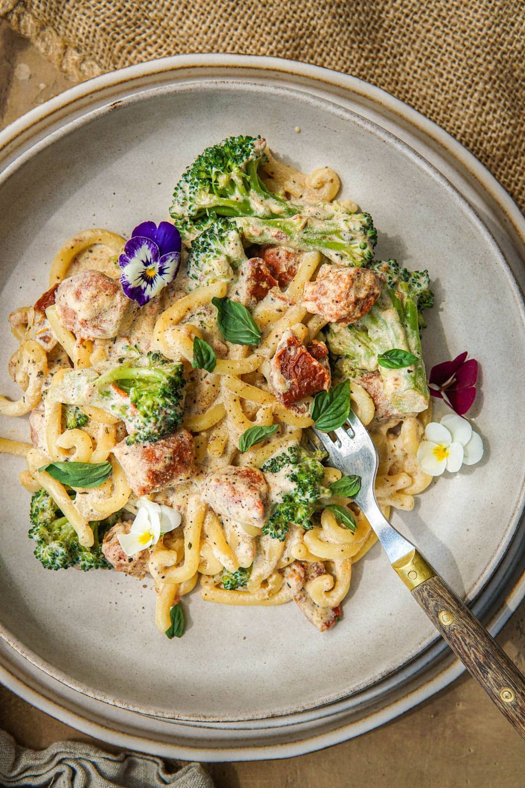 Pasta met vegan roomsaus van tofu