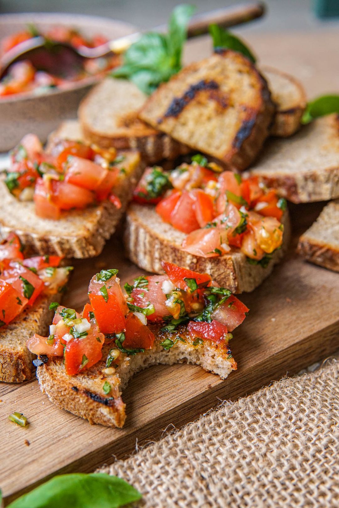Makkelijke italiaanse bruschetta