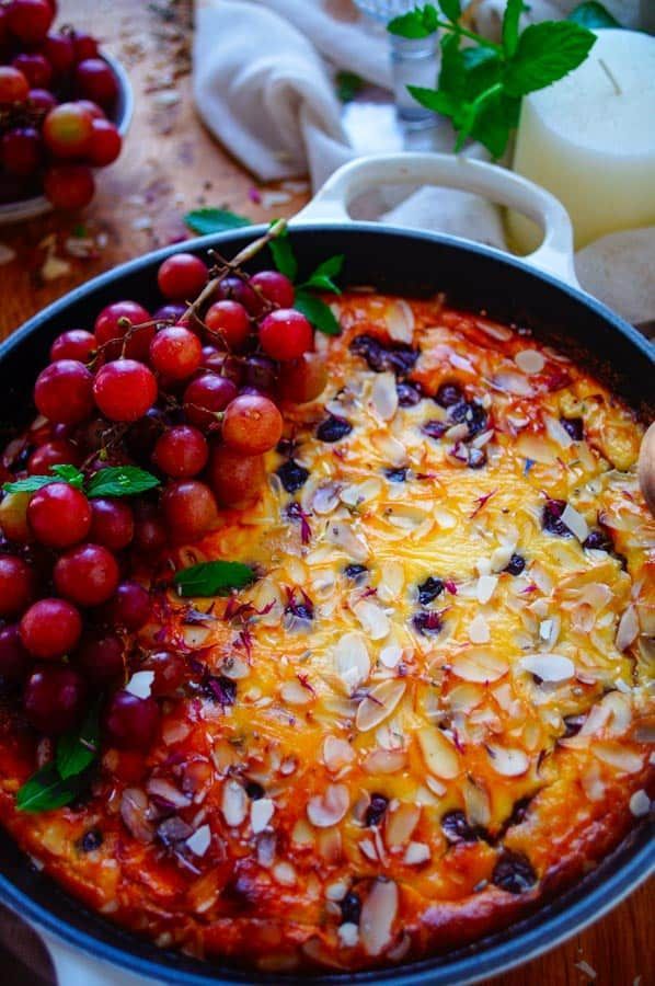 Clafoutis met druiven