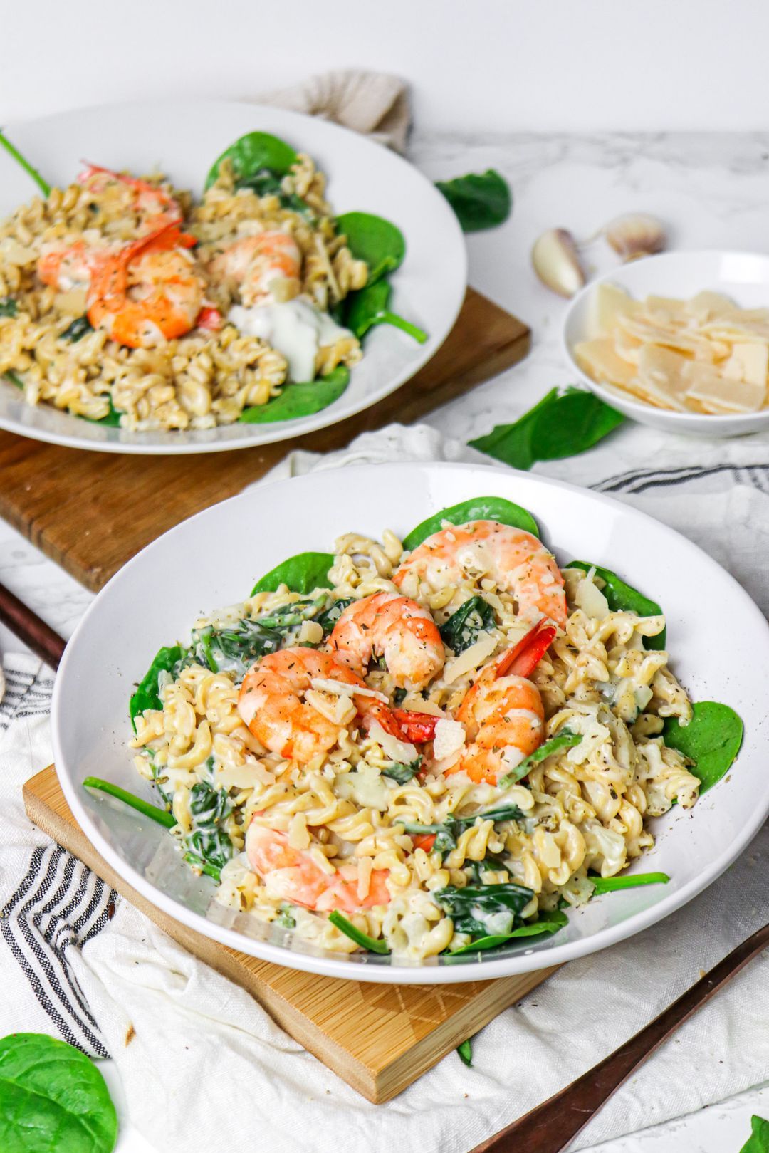Toscaanse twist met garnalen