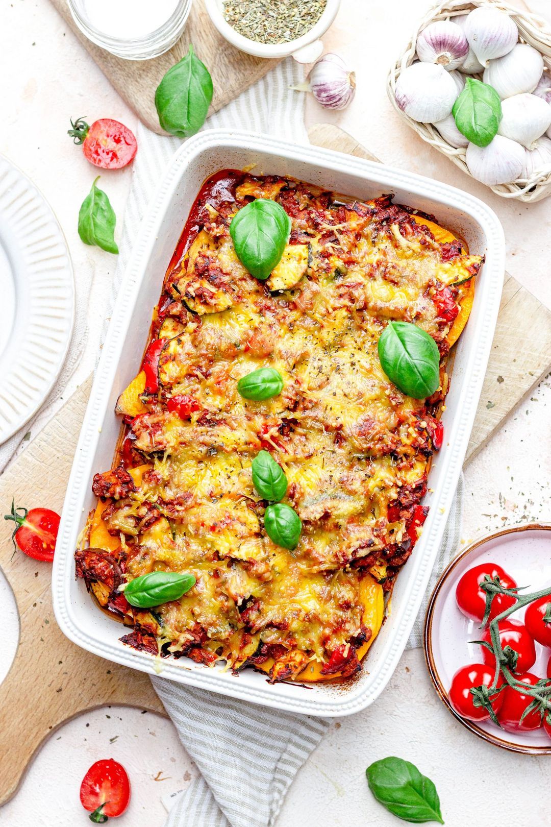 Gezonde groentenlasagne, koolhydraatarm, gluten- en lactosevrij