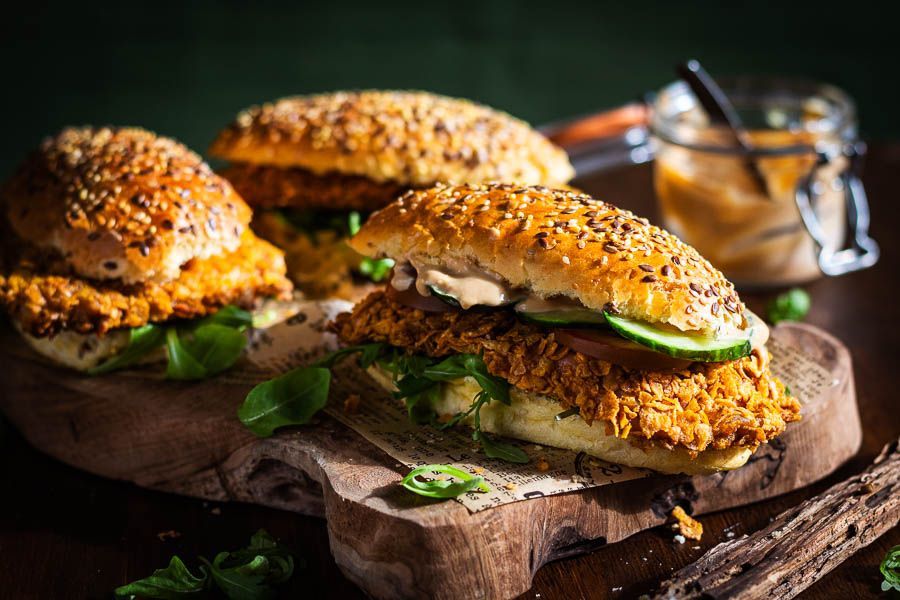 Krokante Kip Sandwich op de BBQ