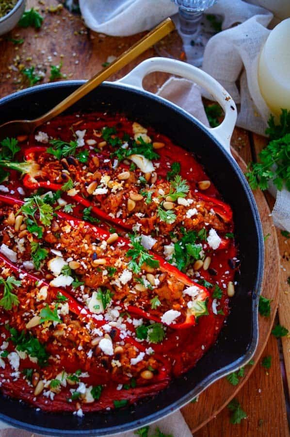 Gevulde paprika’s met gehakt