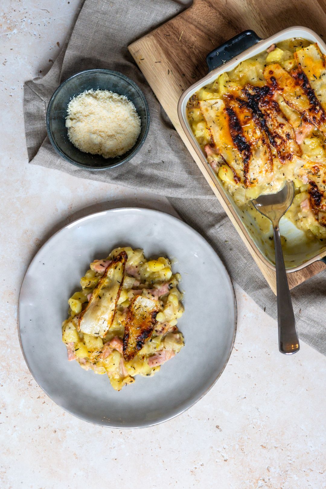 Witloofstoofpotje ham en kaas