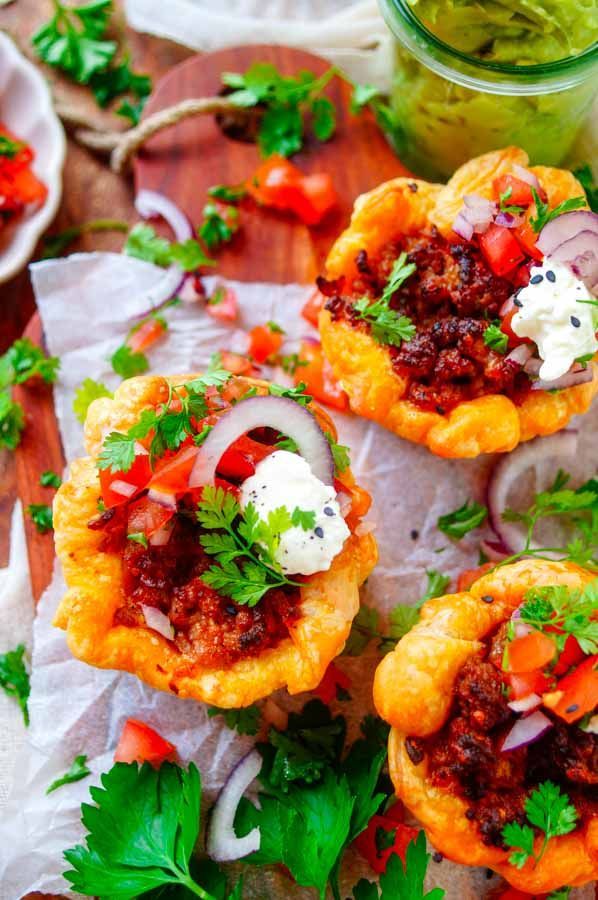 Taco cups met gehakt