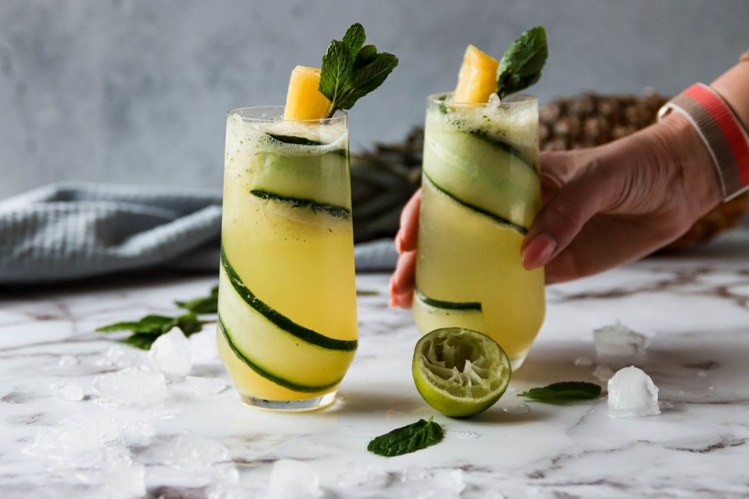 Ananas munt limoen mocktail